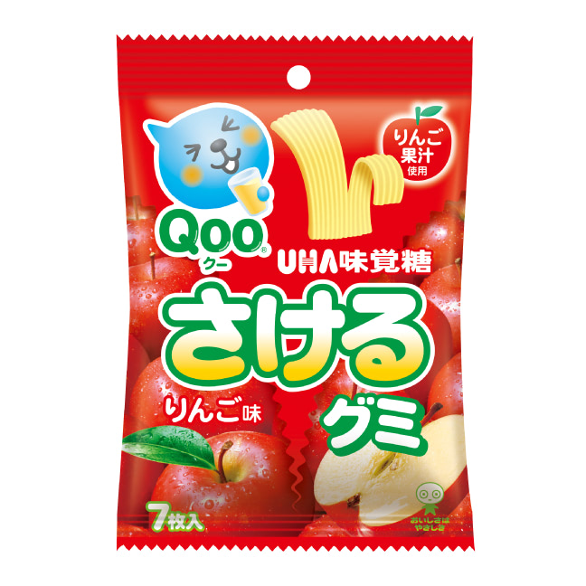 公式】UHA味覚糖 商品カタログ さけるグミ Qoo りんご味