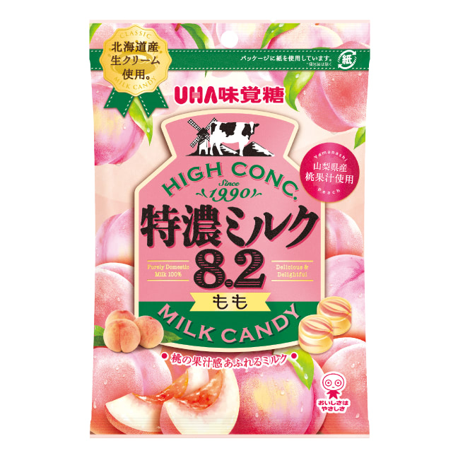公式】UHA味覚糖 商品カタログ 特濃ミルク8.2 もも